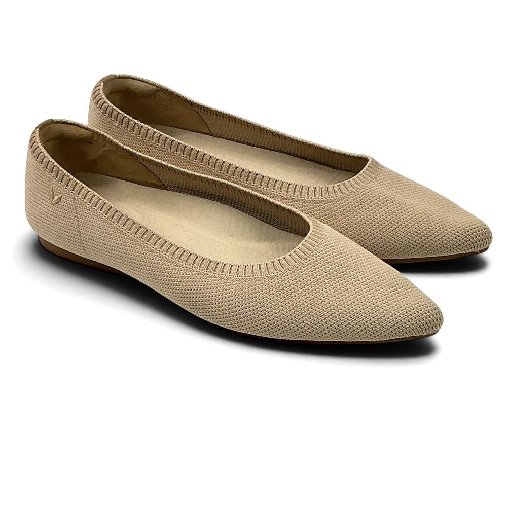 VIVAIA Women's Aria Pointed-Toe Ballet Flats Women's Size 8.5 Almond Beige - Picture 16 of 16